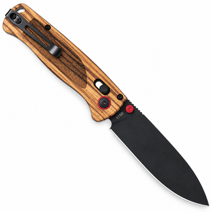CobraTec - Zebrawood Bar Lock | CTZWDBLDNSBLK Folding Knife - 3" D2 - Zebrawood