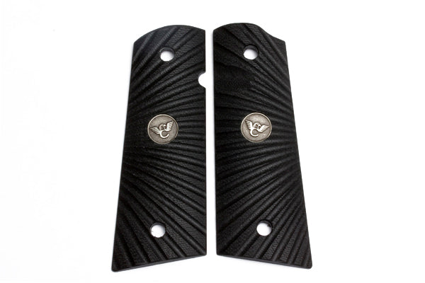 Wilson Combat 1911 Full-Size Starburst G10 Grips, Flat Bottom - Black | 351ACFS