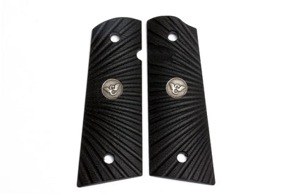Wilson Combat 1911 Full-Size Starburst G10 Grips, Flat Bottom - Black | 351ACFS