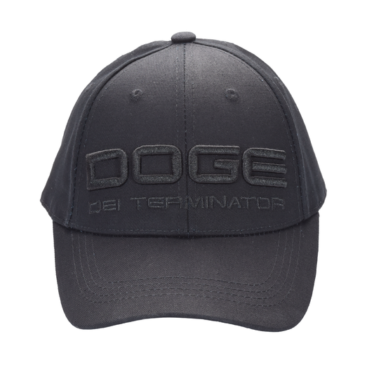 DOGE “Department of Government Efficiency” Cap ‒ Black / Musk-Ramaswamy Embroidery