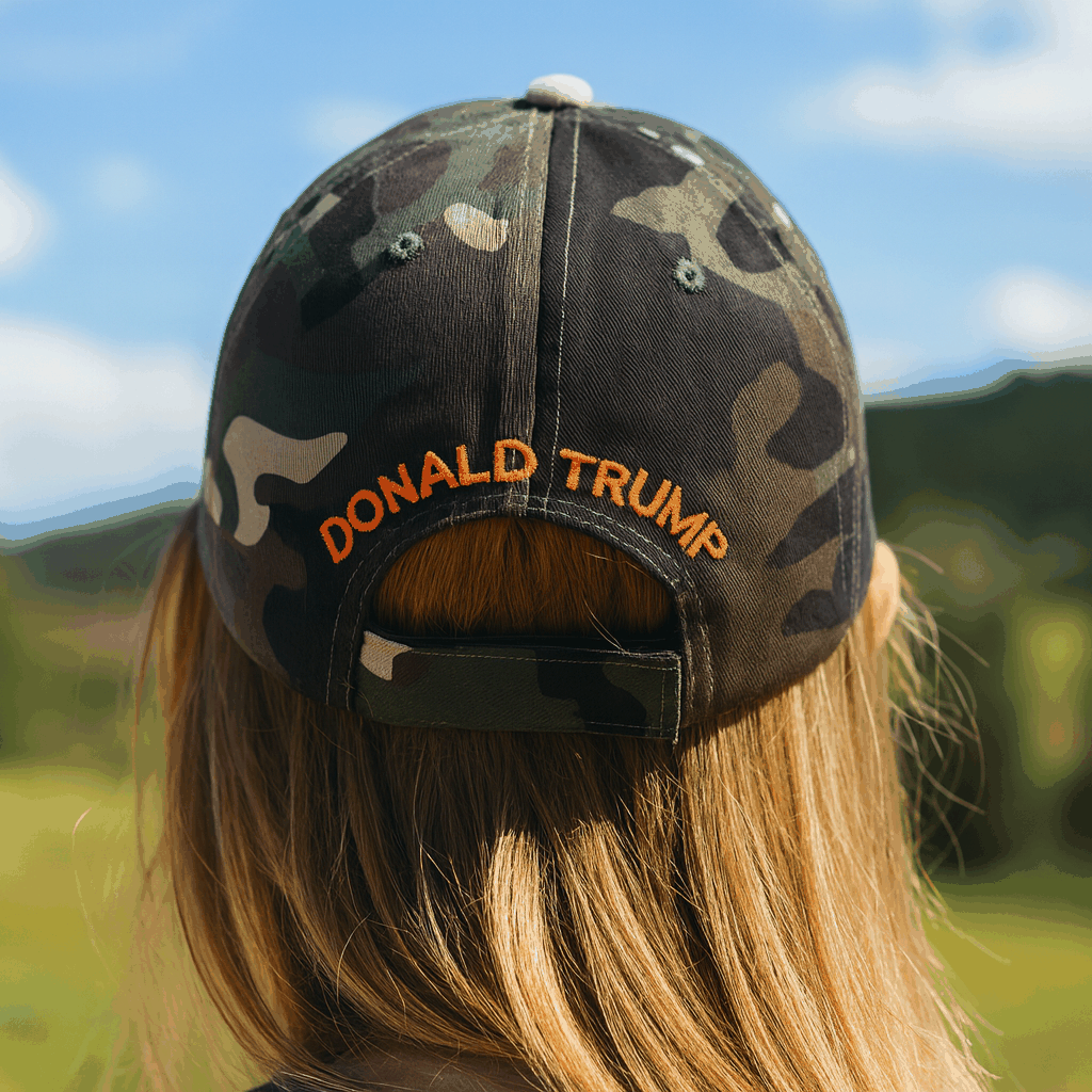 Don’t Tread on Trump Camo Cap – Adjustable Cotton Twill MAGA Hat with 45th President Design