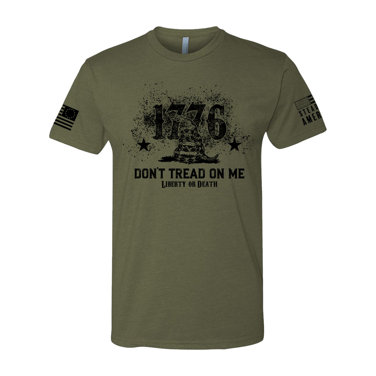 Don't Tread on Me, Short Sleeve, Military Green