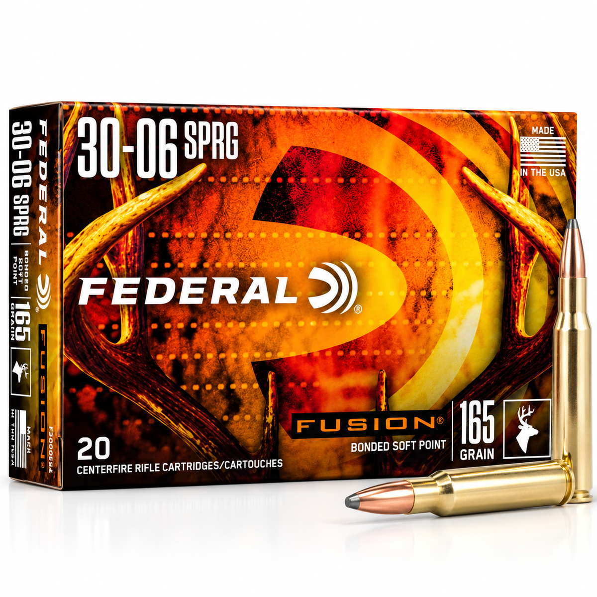 .30-06 Springfield | Federal F3006FS2 | 165 gr. | Fusion® Soft Point | 20 Rounds