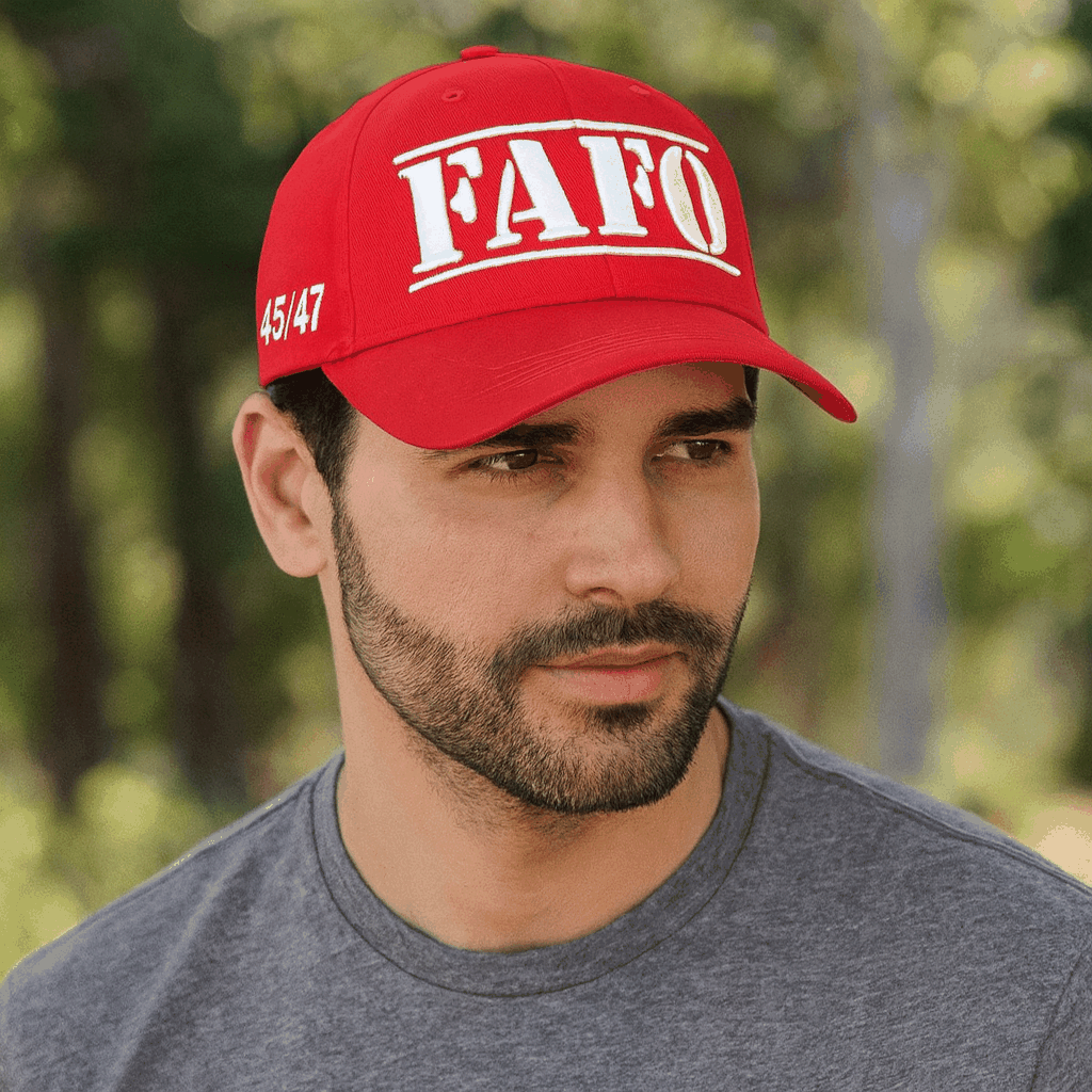 FAFO President Trump Cap – Premium Cotton Twill Patriot Hat, Red
