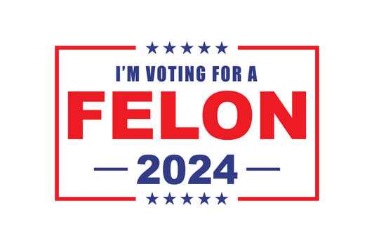 I'm Voting For A Felon 2024 UV 3D DTF