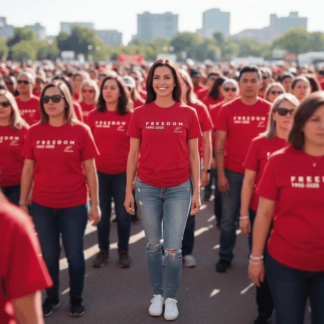 Charlie Kirk Freedom Red Christian Patriot Tee – Faith & Freedom Shirt | Steadfast American