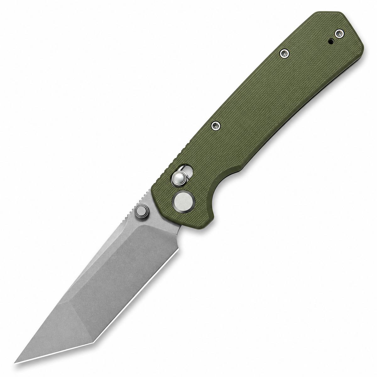 GEO Knife - Blaze - GEO2503H | Crossbar Lock | 3.3" Bohler M390 Stonewash | Green G10