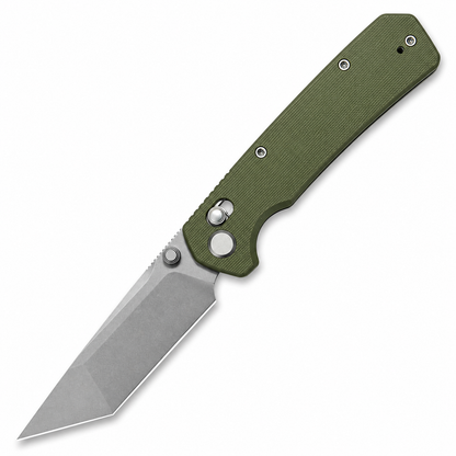 GEO Knife - Blaze - GEO2503H | Crossbar Lock | 3.3" Bohler M390 Stonewash | Green G10