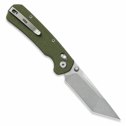 GEO Knife - Blaze - GEO2503H | Crossbar Lock | 3.3" Bohler M390 Stonewash | Green G10