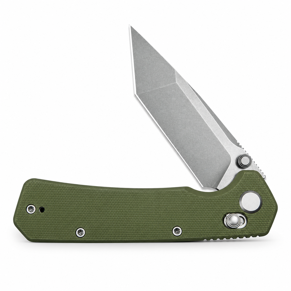 GEO Knife - Blaze - GEO2503H | Crossbar Lock | 3.3" Bohler M390 Stonewash | Green G10