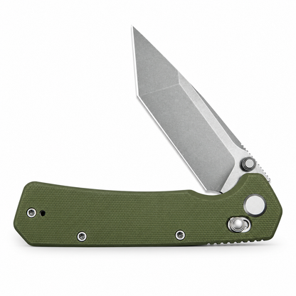 GEO Knife - Blaze - GEO2503H | Crossbar Lock | 3.3" Bohler M390 Stonewash | Green G10