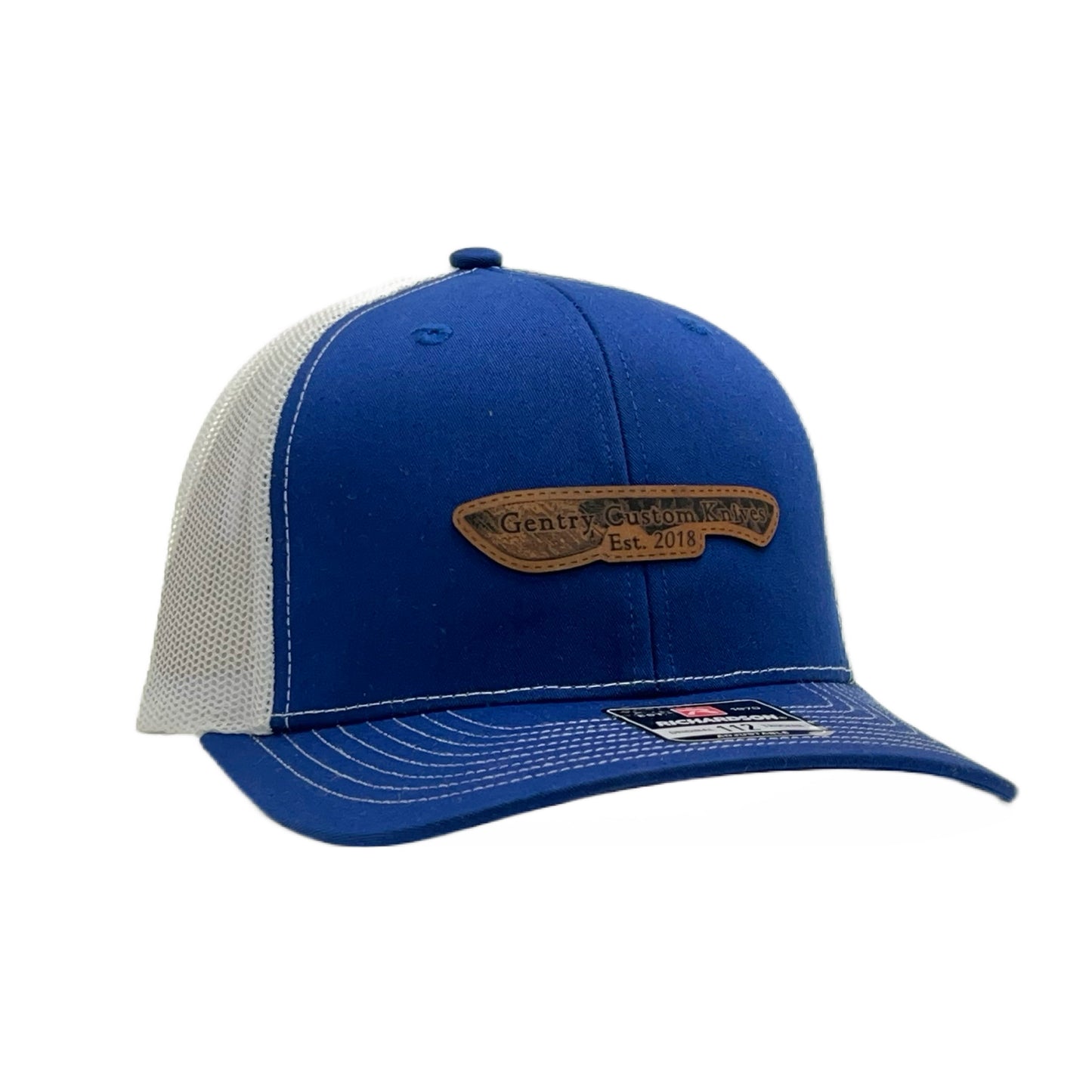 Gentry Custom Knives Cap, Richardson 112, Leather Patch
