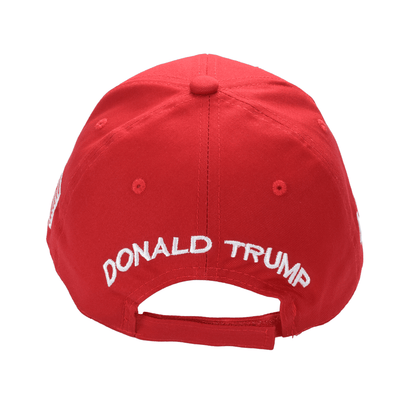 Gulf of America Cap – Red Cotton Twill Hat with Embroidered Front & Hook-and-Loop Adjustable Strap