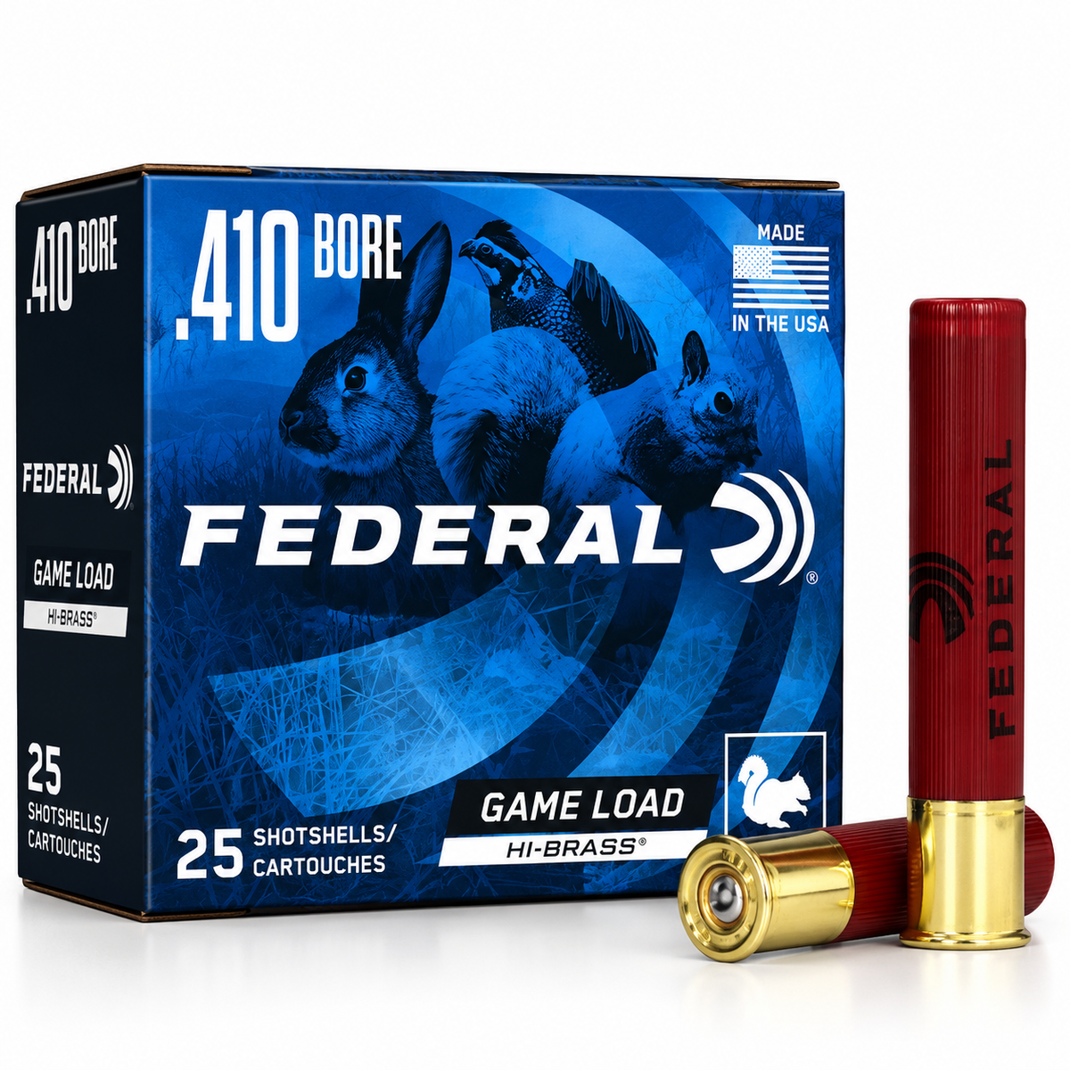 .410 Bore | Federal H413 6 | 3" | 11/16 oz. | #6 Shot | Game Load Upland Hi-Brass® | 25 Rounds