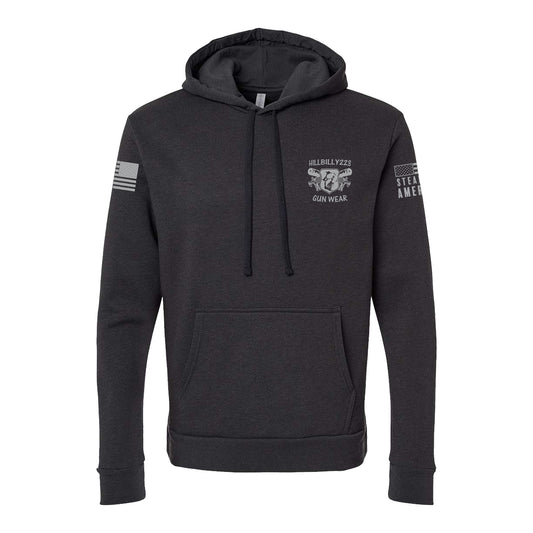 Hillbilly223 Gun Wear, Hoodie, Heather Black