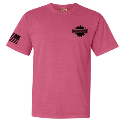 Habit Defense Shield Logo / Lion of Judah T-Shirt, Comfort Colors (Crunchberry)
