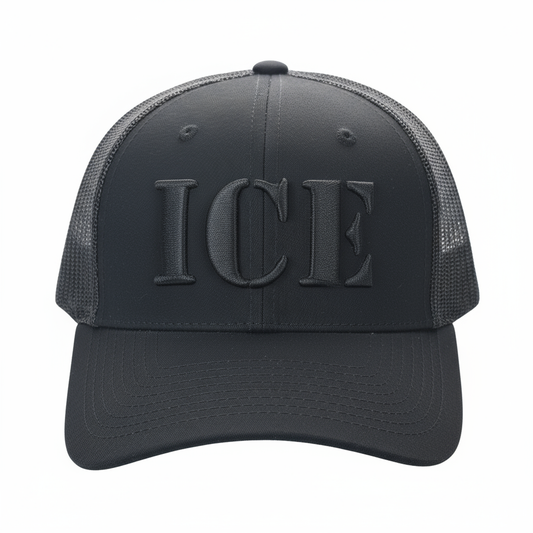 ICE Blackout Trucker Cap | Patriotic Mesh-Back Adjustable Hat