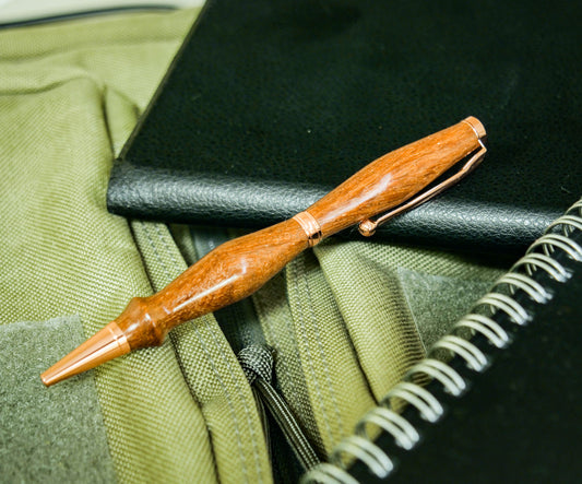 Pen, Handmade Pen #008, Twist, Padauk, Copper