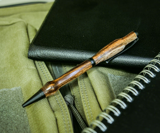 Pen, Handmade Pen #011, Twist, Unknown Wood, Black