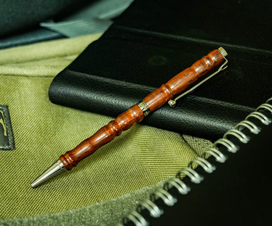 Pen, Handmade Pen #040, Twist, Cocobolo, Gun Metal