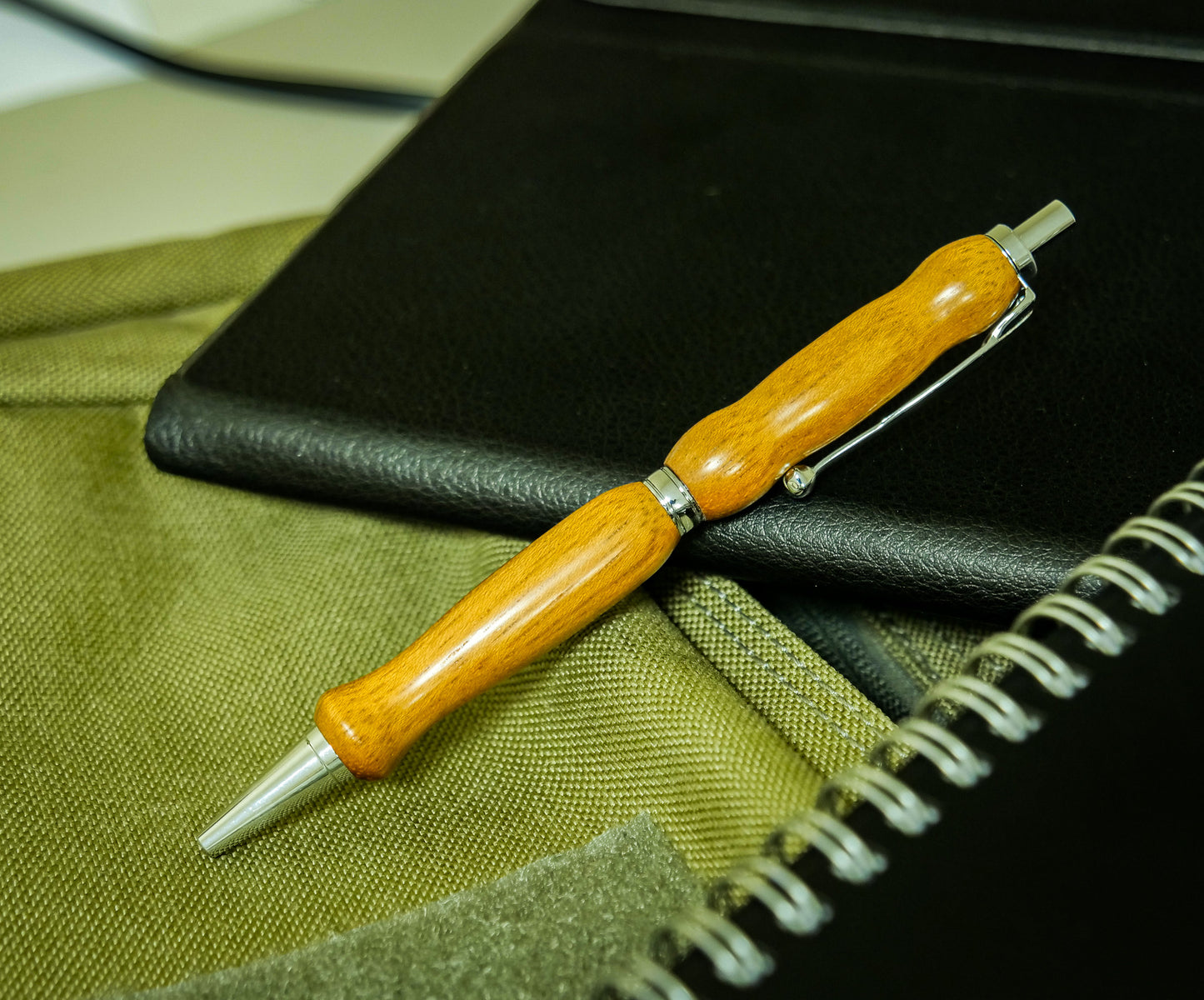 Pen, Handmade Pen #048, Click, Jatoba, Chrome