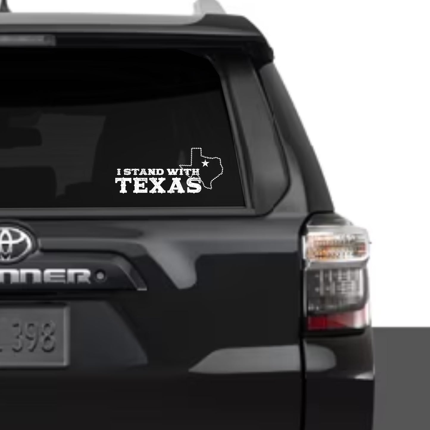 I Stand wtih Texas, UV DTF 3D PermaSticker