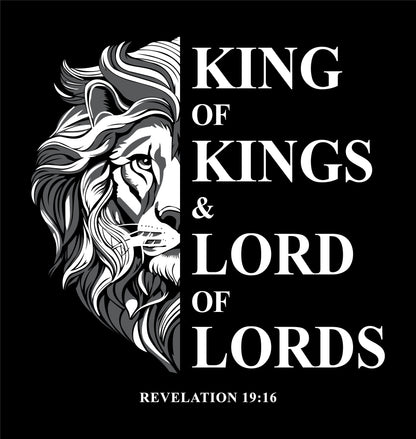 King of Kings & Lord of Lords Lion • Revelation 19:16 Faith T-Shirt