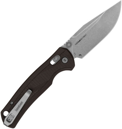 Kershaw Maneuver 1438 Folding Knife - 3.15" 8Cr13MoV Blade, Bronze GFN Handle
