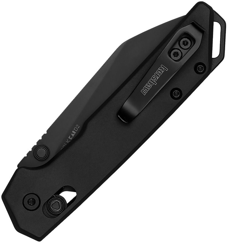 Kershaw Mini Iridium 2051RBLK Folding Knife - 3" D2 Blade, Black Aluminum Handle