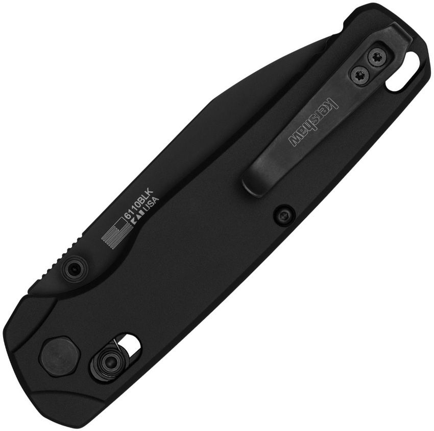 Kershaw Bel Air XL 6110BLK Folding Knife - 3.4" CPM MagnaCut Blade, Black PVD Aluminum Handle