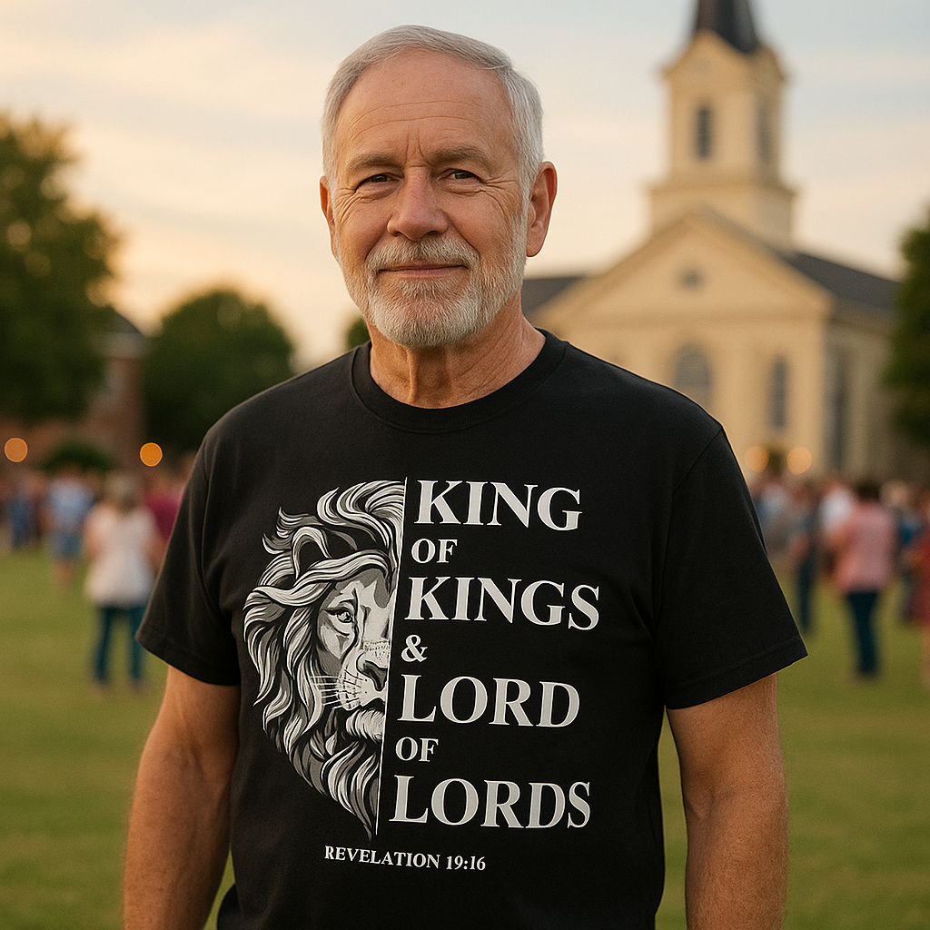 King of Kings & Lord of Lords Lion • Revelation 19:16 Faith T-Shirt