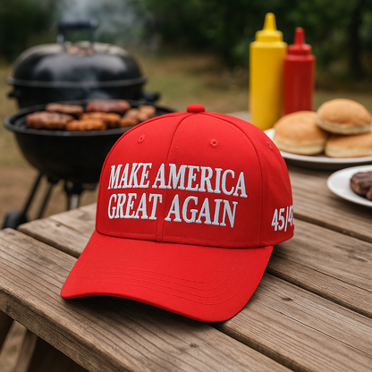Make America Great Again Trump Cap – Classic Red MAGA Dad Hat, Embroidered