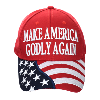 Make America Godly Again Cap – American Flag Bill | Cotton Twill Hat