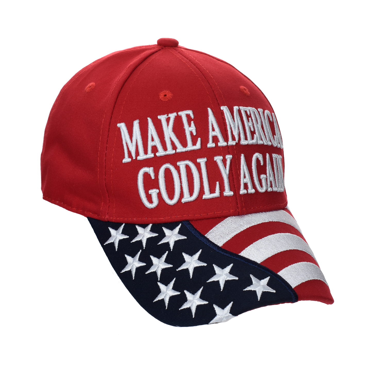 Make America Godly Again Cap – American Flag Bill | Cotton Twill Hat
