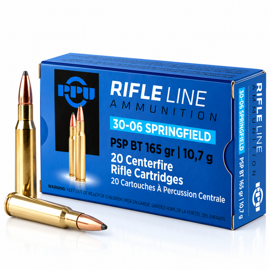 .30-06 Springfield | PPU PP30062 | 165 gr. | PSP-BT | Standard Rifle | 20 Rounds