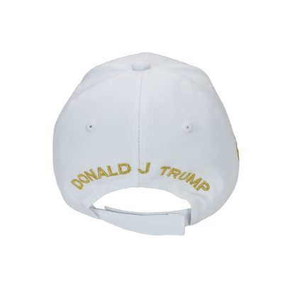 Presidential Seal White Cap with Gold Embroidery – 45/47 Cap