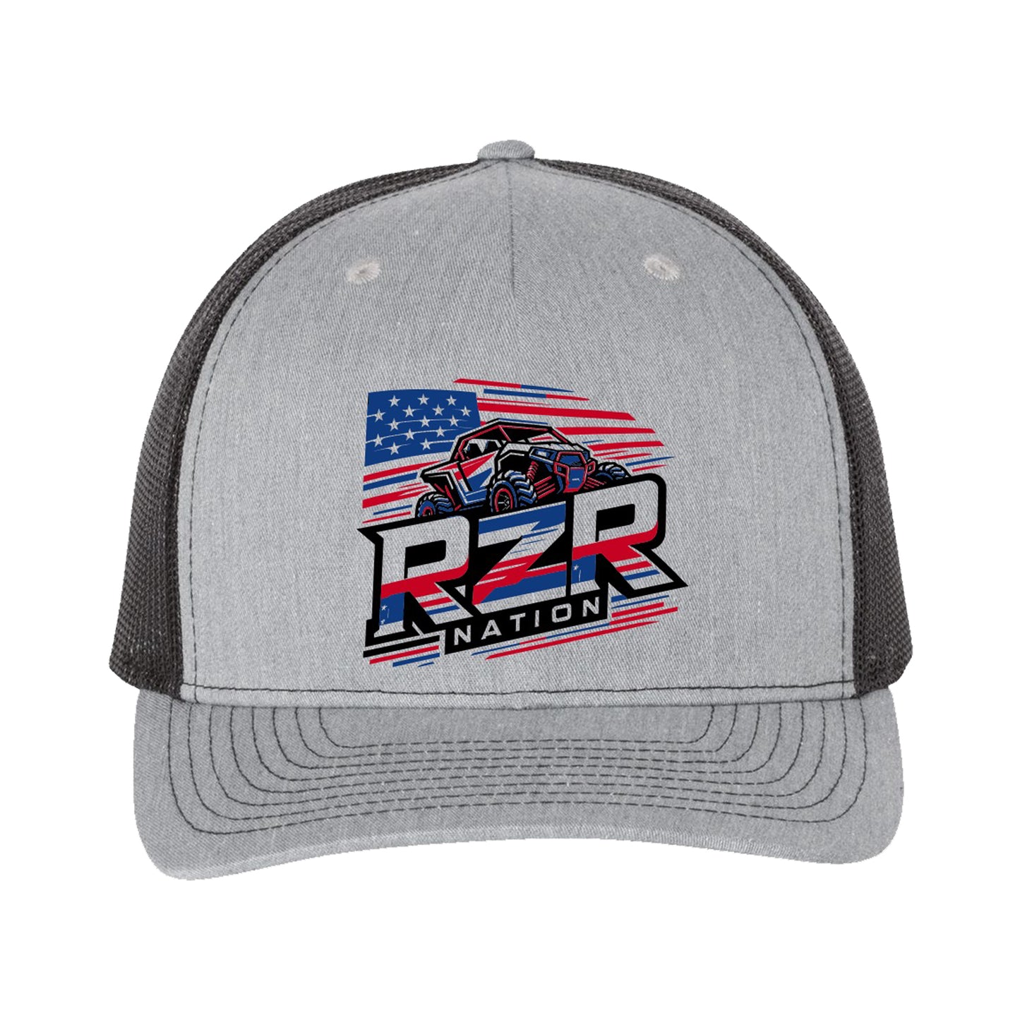 RZR Nation Cap, Richardson 112FP, Heather Gray / Black