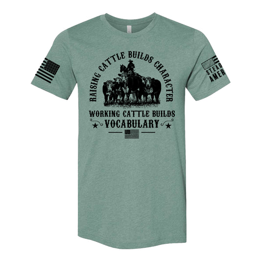 Working Cattle Builds Vocabulary T-Shirt
