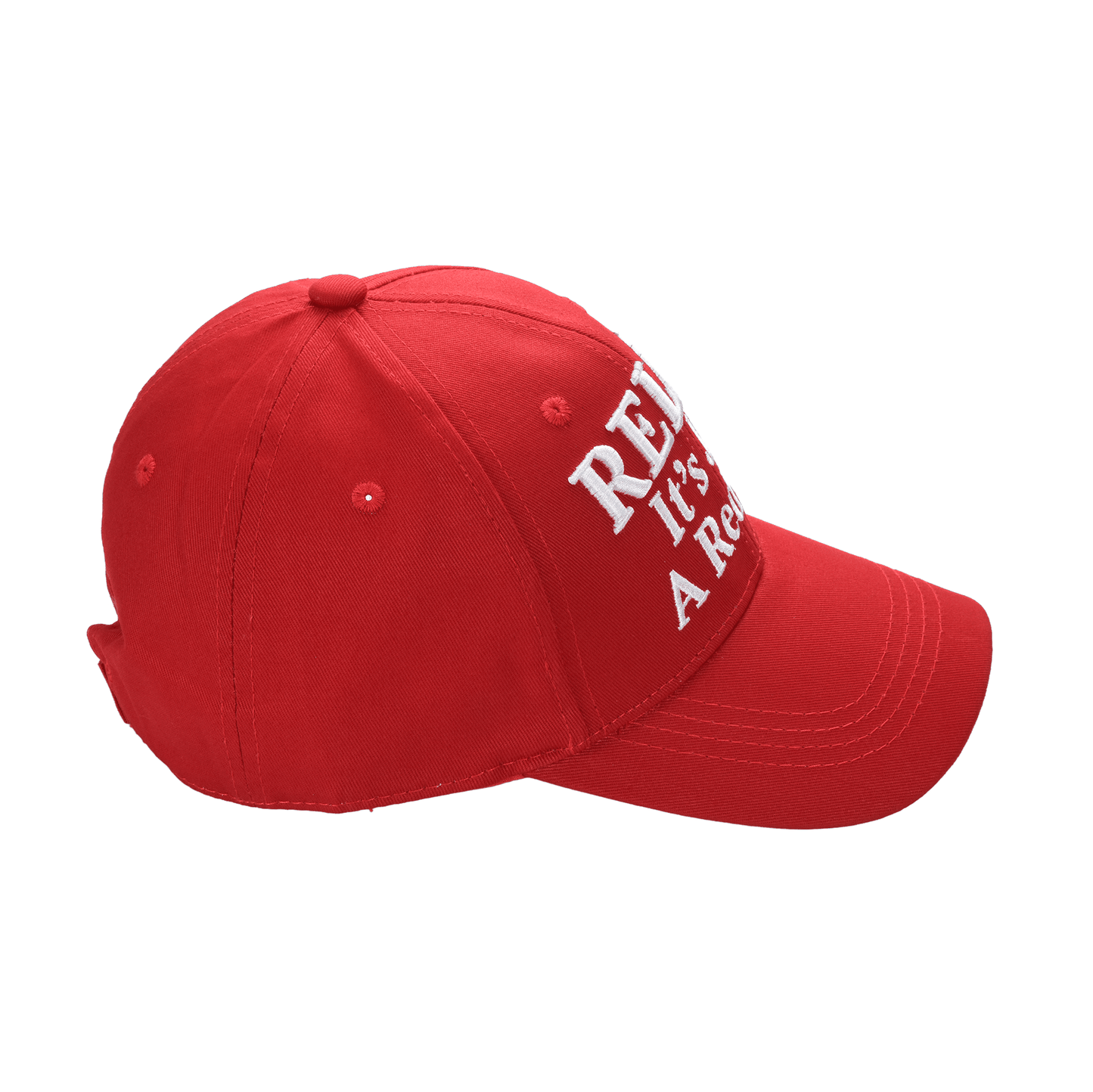 Relax It’s Just a Red Hat – Funny Parody Baseball Cap, Embroidered Cotton Twill, Adjustable Hook-and-Loop Strap