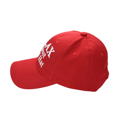 Relax It’s Just a Red Hat – Funny Parody Baseball Cap, Embroidered Cotton Twill, Adjustable Hook-and-Loop Strap