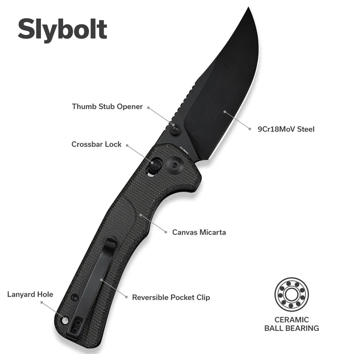 Sencut - Slybolt | S25001A-1 Folding Knife - 3.63" 9Cr18MoV