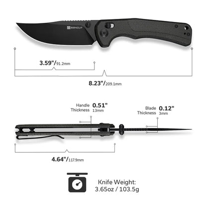Sencut - Slybolt | S25001A-1 Folding Knife - 3.63" 9Cr18MoV