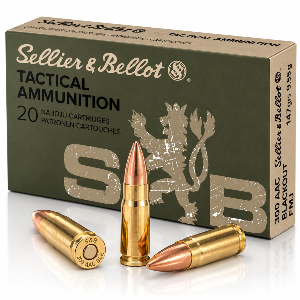 300 AAC Blackout | Sellier & Bellot SB300BLKB | 147 gr. | FMJ | 20 Rounds