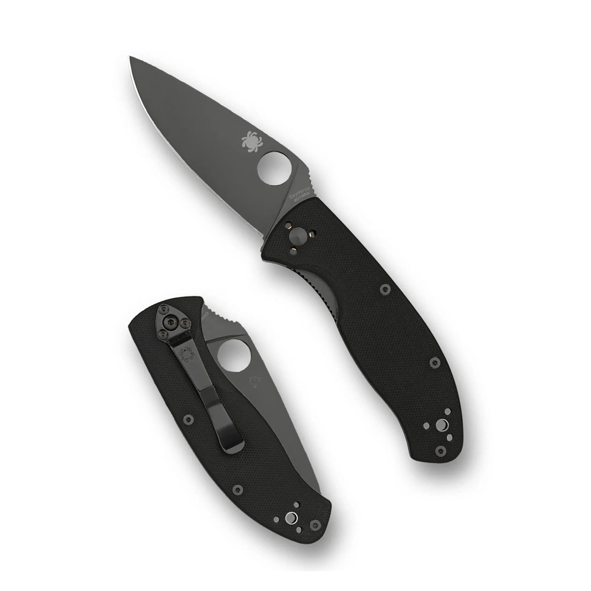 Spyderco - Tenacious - C122GBBKP | Liner Lock | 3.39" 8Cr13MoV Black Oxide | Black G10