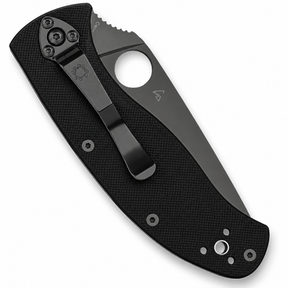 Spyderco - Tenacious - C122GBBKP | Liner Lock | 3.39" 8Cr13MoV Black Oxide | Black G10