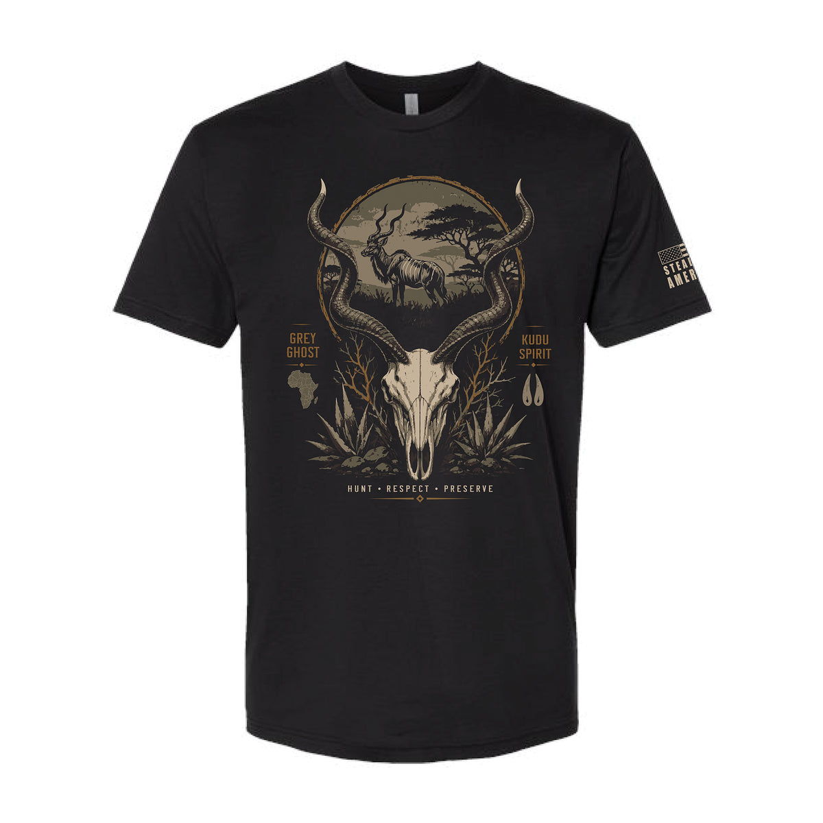 Steadfast American Grey Ghost Kudu T-Shirt