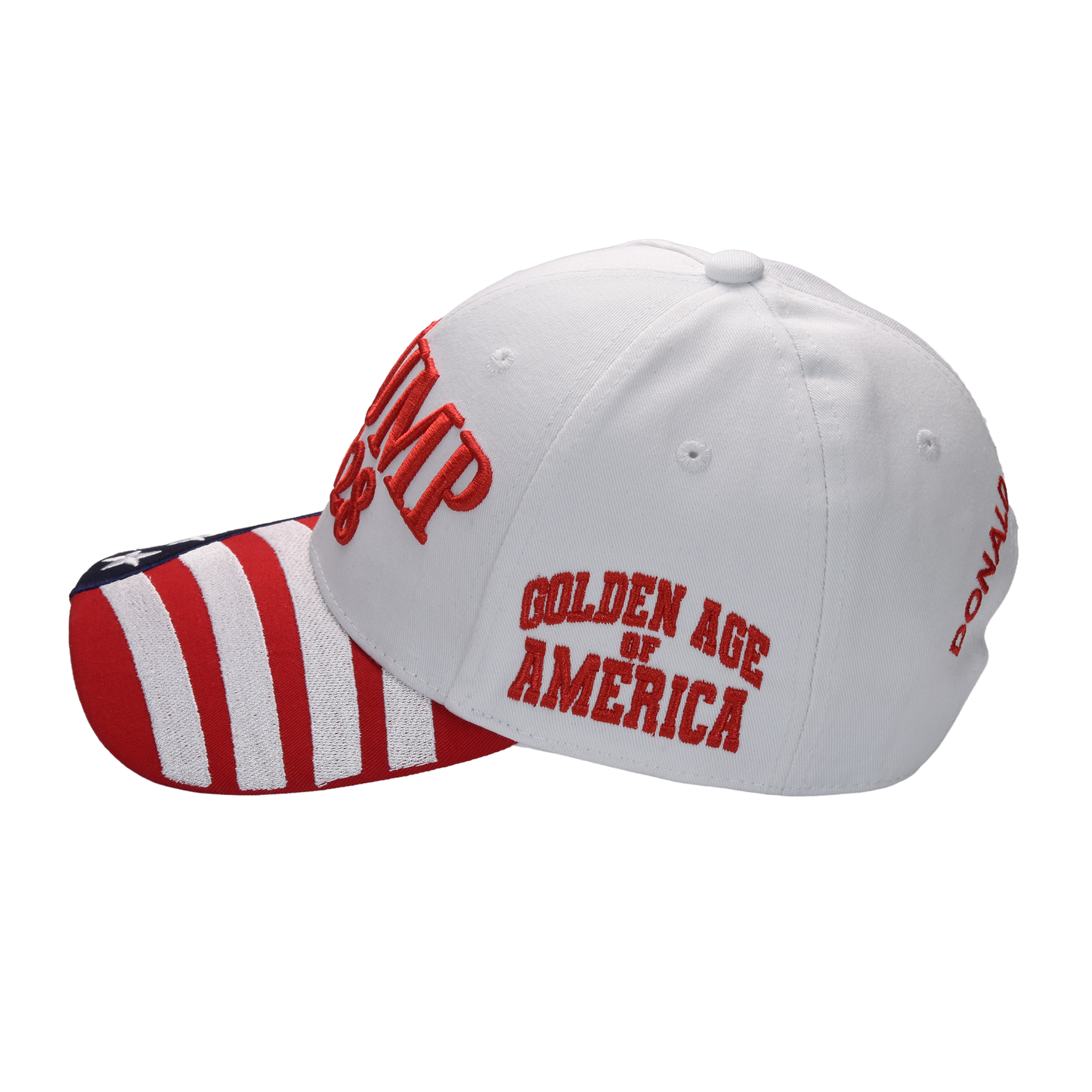 Trump 2028 Cap with Presidential Seal – Embroidered White MAGA Hat, Adjustable Dad Cap