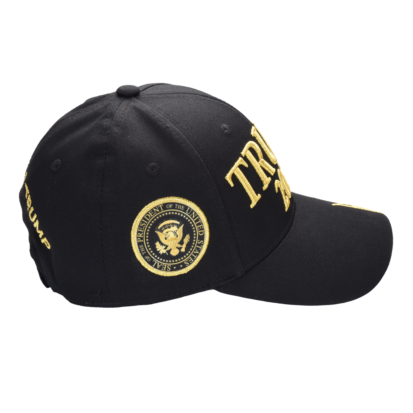 Trump 2028 Cap with Presidential Seal – Embroidered Black MAGA Hat, Adjustable Dad Cap