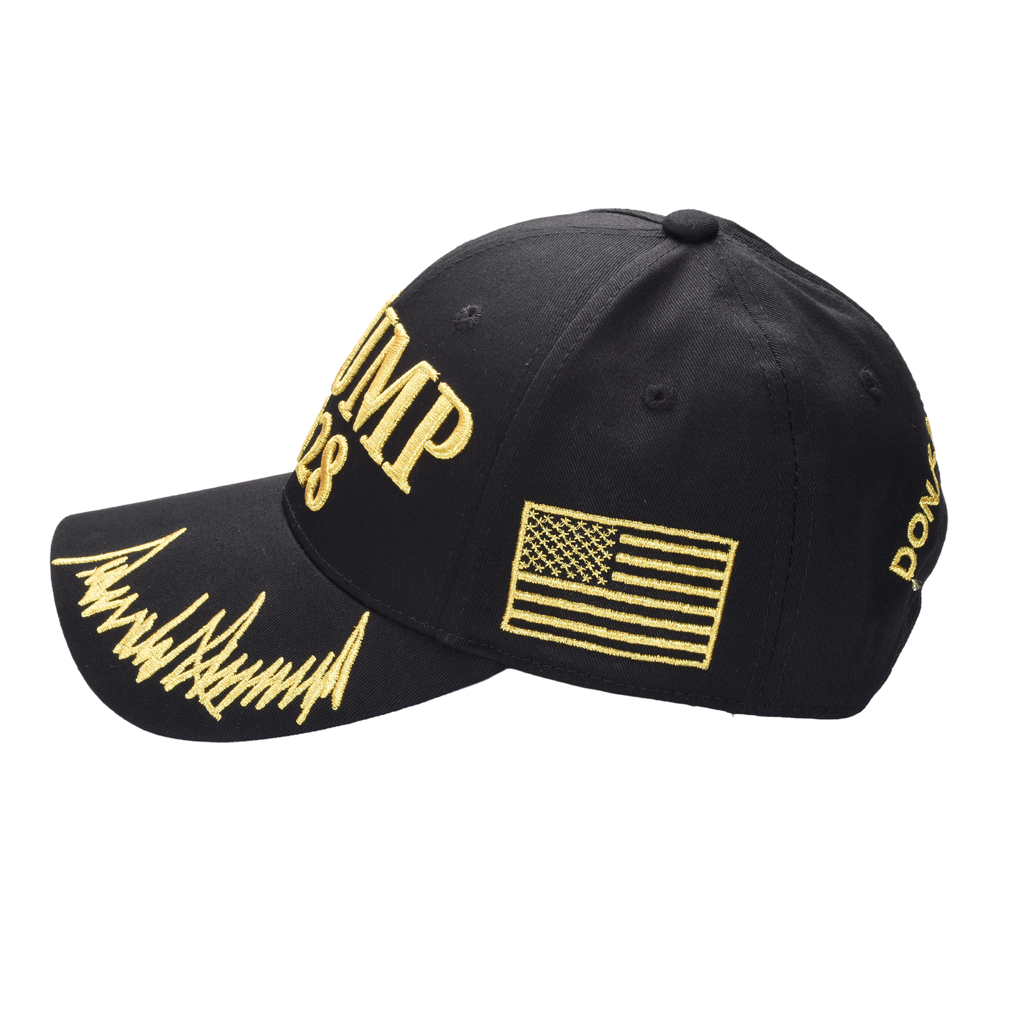 Trump 2028 Cap with Presidential Seal – Embroidered Black MAGA Hat, Adjustable Dad Cap
