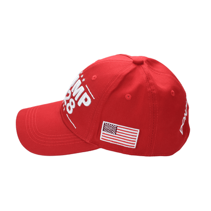 Trump 2028 Cap with Presidential Seal – Embroidered Red MAGA Hat, Adjustable Dad Cap
